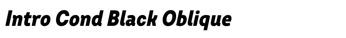 Intro Cond Black Oblique
